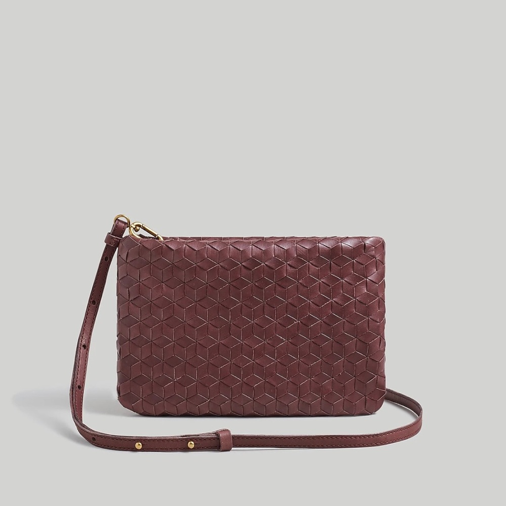 Madewell The Puff Crossbody Bag- Woven Leather Edition